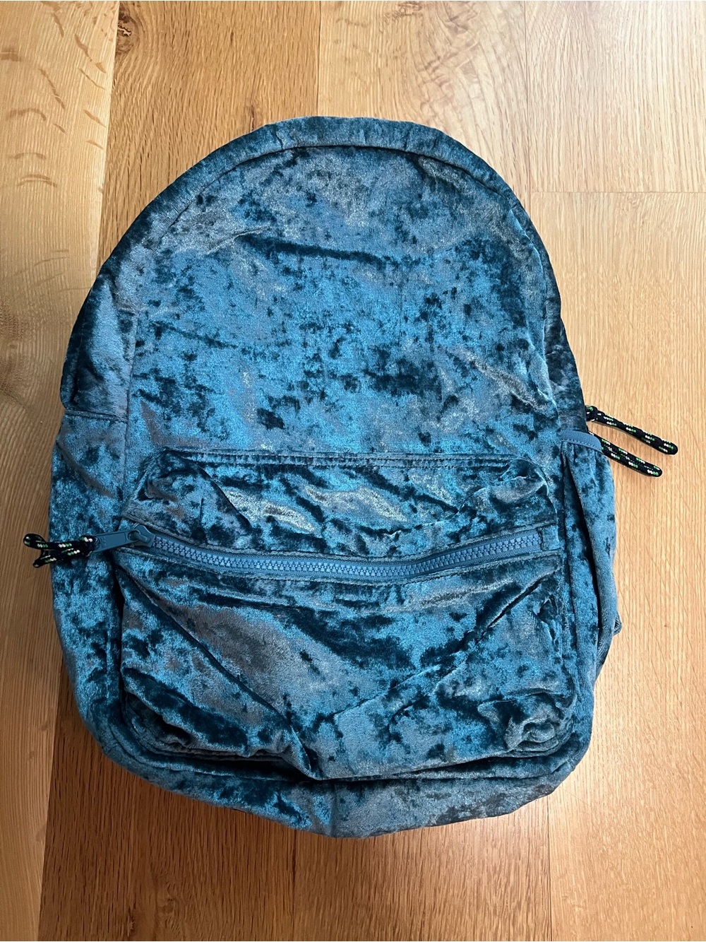 Crewcuts Plush Velvet Teal Backpack